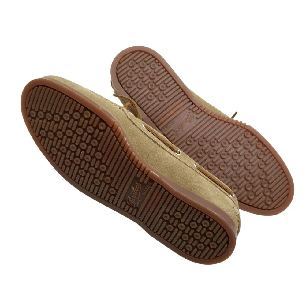 Paraboot Barth Marine Boat Shoes Men UK 9.5 US 10.5 Tan Suede New